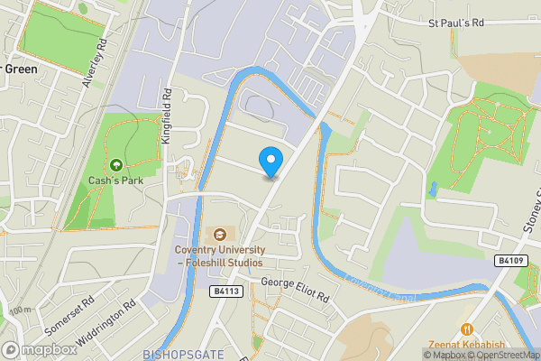 Map location for 303 Foleshill Road, Coventry, CV1 4JX