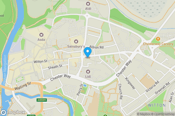 Map location for 136-140 Witton Street, Northwich, Cheshire, CW9 5NP