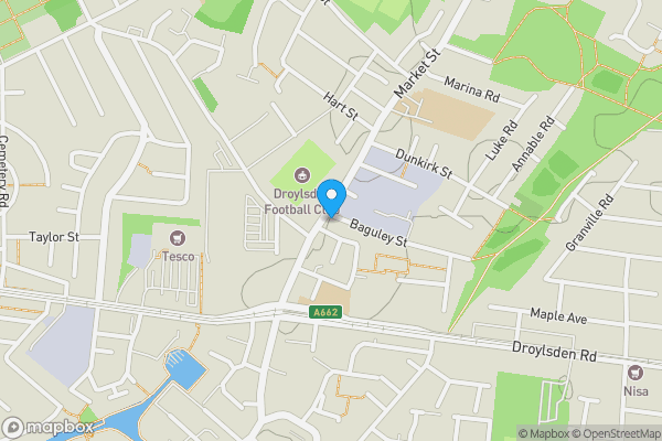 Map location for 174 Market Street, Droylsden, Greater Manchester M43 7FG