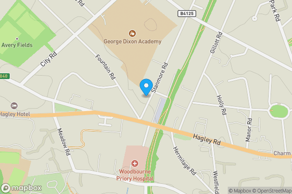 Map location for 14 Stanmore Road, Edgbaston, Birmingham, B16 9TA