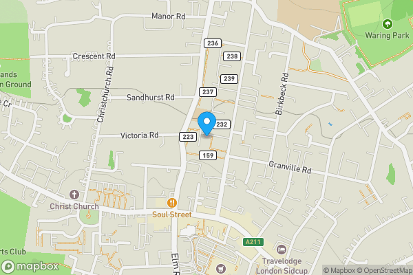 Map location for The site off Shelbury Close Danehill Walk, Sidcup, Kent, DA14 4BE