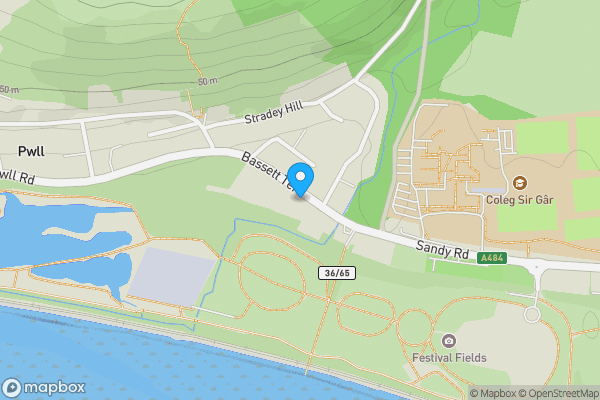 Map location for 35 Bassett Terrace, Llanelli, Dyfed, SA15 4DU