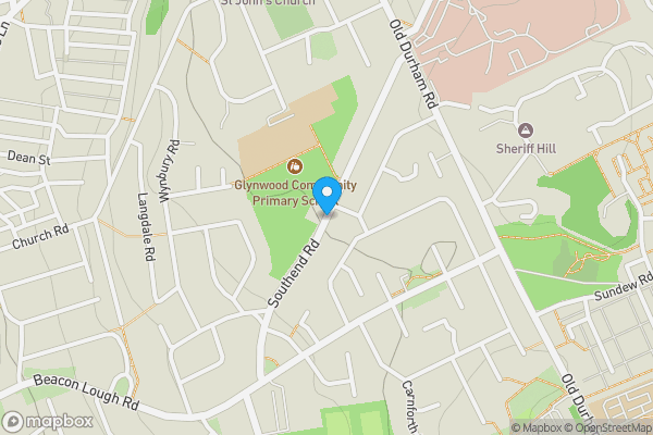 Map location for Southend Road, Gateshead , NE9 6XT