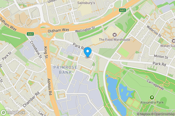 Map location for Brookfield Street, Oldham, Greater Manchester, OL8