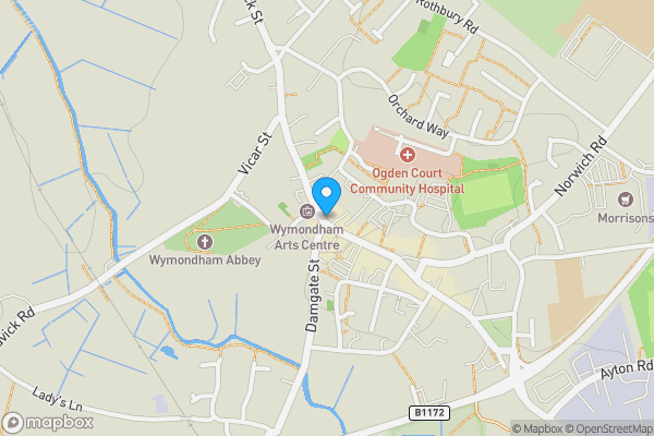 Map location for 3-7 Middleton St, Wymondham, Norfolk, NR18 0AB