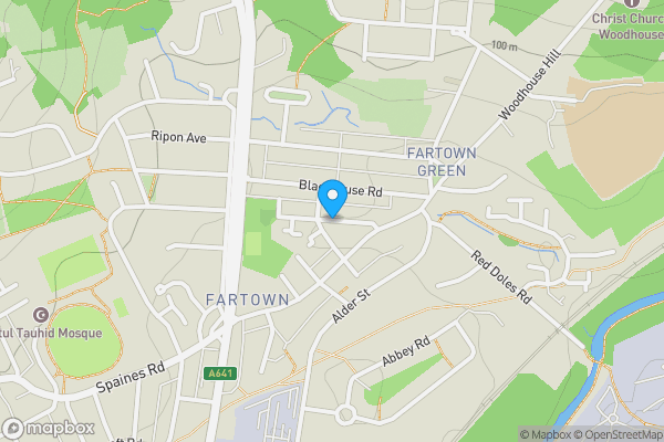 Map location for Fartown Village Hall, Ballroyd Road, Fartown, Huddersfield, West Yorkshire, HD2 1AN