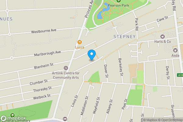 Map location for 61 Duesbery Street, Hull, East Yorkshire, HU5 3QE