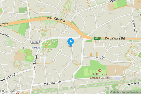 Map location for 65 Manor Road, Bexhill-on-sea, East Sussex, TN40 1SU