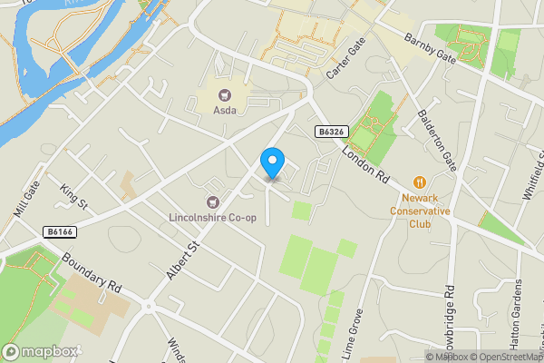 Map location for Castle Brewery, Newark, Nottinghamshire, NG24 4AF