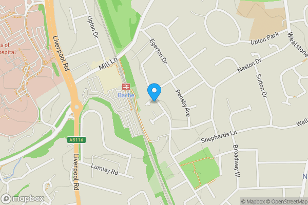 Map location for 117 Dicksons Drive, Newton, Chester, Cheshire CH2 2BT