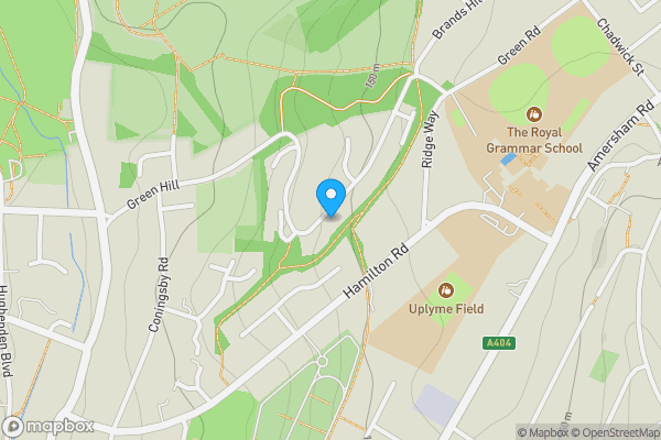 Map location for 94 Green Hill, High Wycombe, Buckinghamshire, HP13 5QE