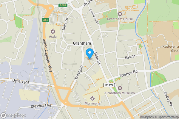 Map location for 18 & 19 The George Shopping Centre, Grantham, Lincolnshire, NG31 6LH