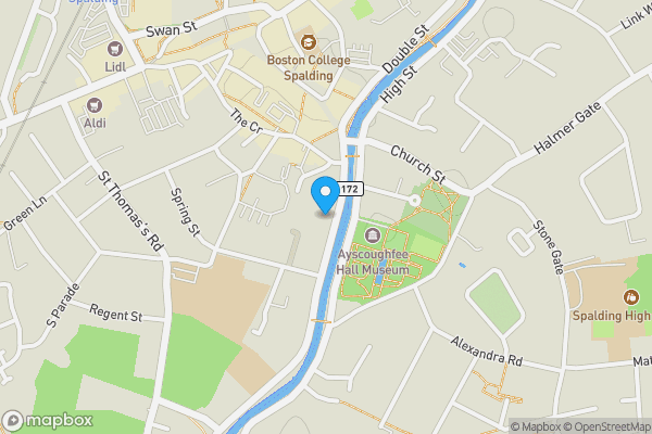 Map location for 15 London Road, Spalding, Lincolnshire PE11 2TA