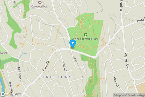 Map location for Prince of Wales Park Lodge, Park Road, Bingley, West Yorkshire BD16 4AF