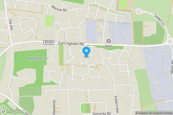 Map location for Birchwood View, GAINSBOROUGH, Lincolnshire, DN21 1WA
