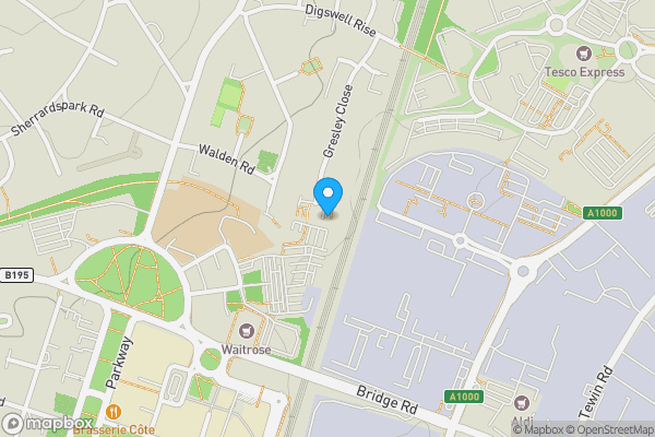 Map location for 95 Gresley Close, Welwyn Garden City, AL8 7QA