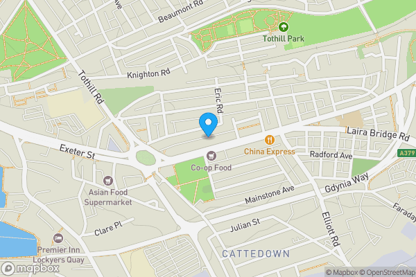 Map location for Flat 2, 59 Embankment Road, Plymouth PL4 9HX