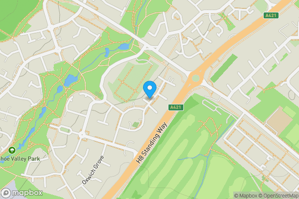 Map location for 57 Porthcawl Green Tattenhoe, Milton Keynes, Buckinghamshire, MK4 3AL