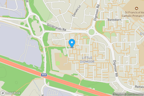 Map location for Land At Abbeystead, Skelmersdale, Lancashire WN8 9LP