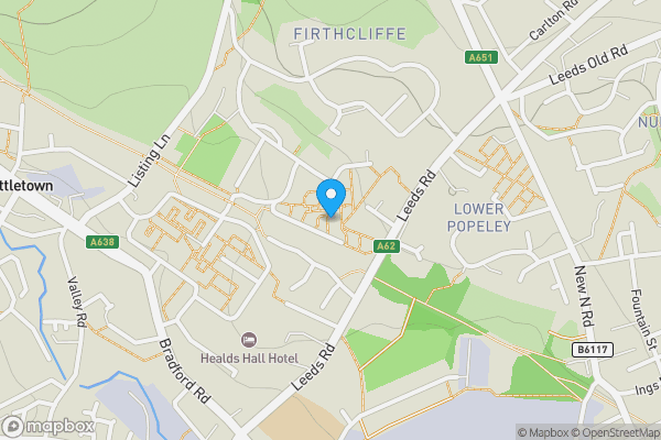 Map location for 74 Firthcliffe Road, Liversedge, West Yorkshire WF15 6HF