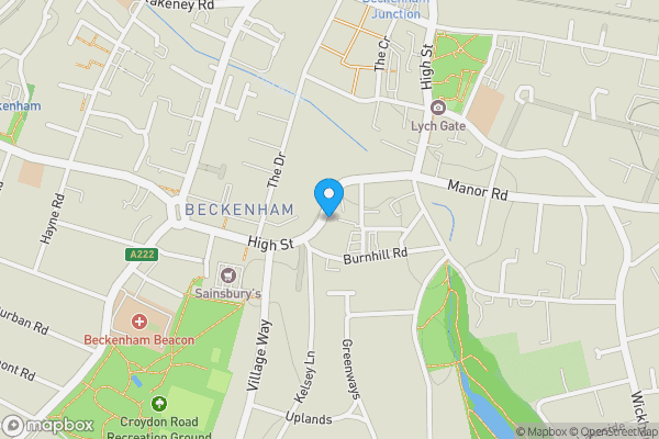Map location for 123 to 125 High Street Beckenham London BR3 1AG
