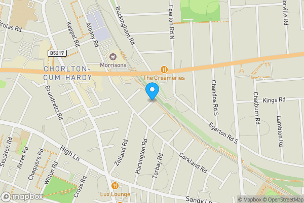 Map location for Sefton Road, Manchester, Lancashire, M21 8UU