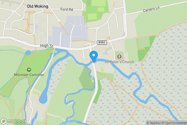 Map location for Land at Broadmead Court, Broadmead Road Send, Surrey, GU23 7AA