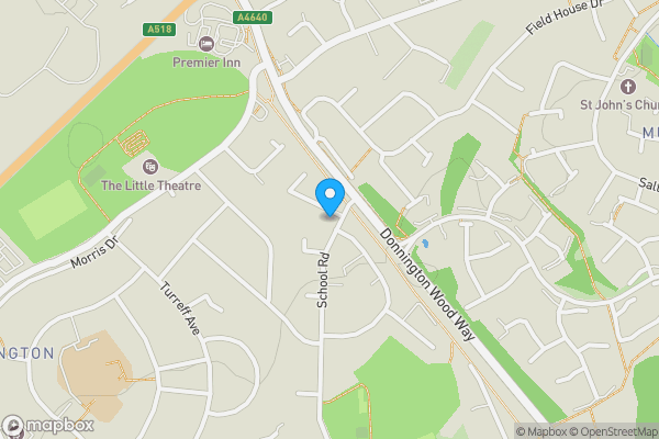 Map location for 1 The Bungalows, Ash Road, Donnington, Telford, Shropshire TF2 8JE