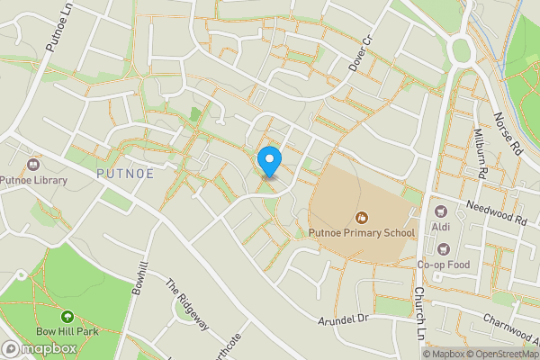 Map location for 15 Belvoir Walk, Bedford, Bedfordshire MK41 8LF