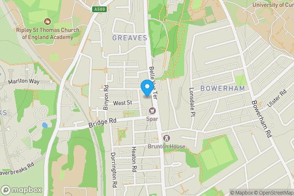 Map location for Flat 8 Williamson Court, 142 Greaves Road, Lancaster, Lancashire, LA1 4AR