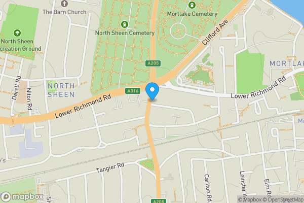 Map location for Ground Floor Flat, 68, Shalstone Road, Mortlake, London, SW14 7HR