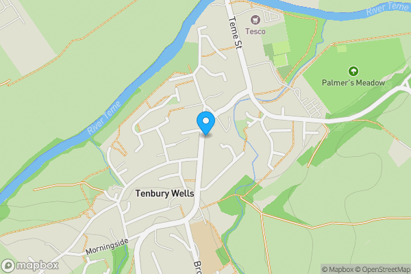 Map location for 7 Cross Street, Tenbury Wells, Worcestershire WR15 8EF