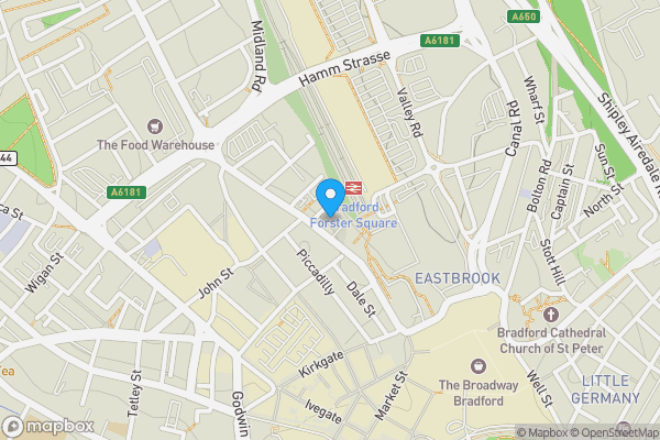 Map location for Apartment 26 Broadgate House, 2 Broad Street, Bradford, West Yorkshire, BD1 4QQ