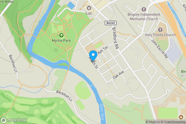 Map location for Beech Street, Bingley, West Yorkshire, BD16 1HR