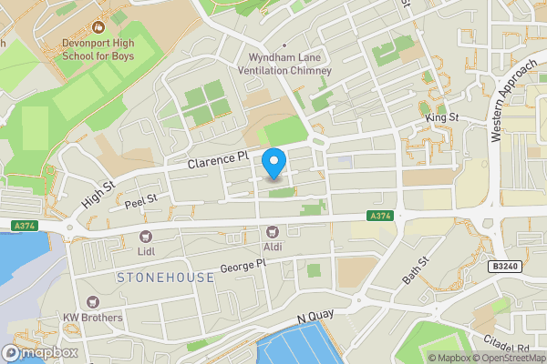 Map location for 40A Adelaide Street, Stonehouse, Plymouth, PL1 3JF