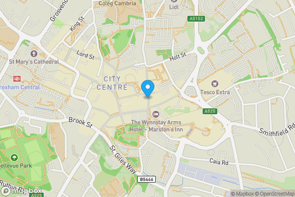 Map location for 4 Chester Street, Wrexham, Wrexham, LL13 8BD