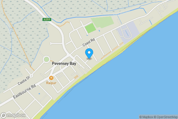 Map location for Land on the South Side of Marine Terrace, Pevensey Bay, BN24 6EQ