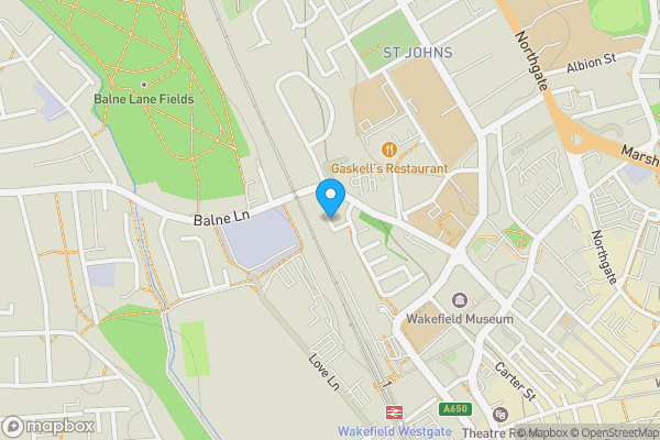 Map location for Finchdale Close, WAKEFIELD, West Yorkshire, WF1 2GB