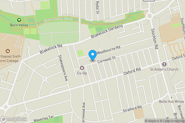 Map location for 146 Cornwall Street, Hartlepool, Cleveland, TS25 5RN