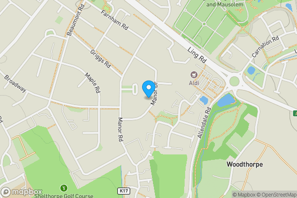 Map location for 41 Manor Drive, Loughborough, Leicestershire, LE11 2LR