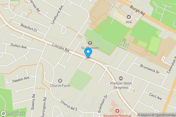 Map location for The Premier Hotel, Lincoln Road, SKEGNESS, Lincolnshire, PE25 2EA