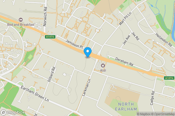 Map location for 574, Dereham Road, NORWICH, Norfolk, NR5 8TE