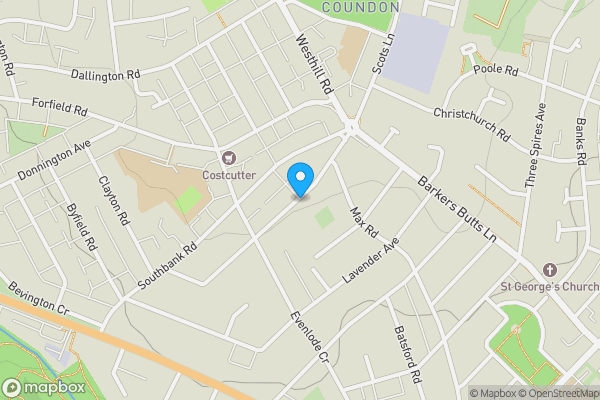 Map location for Cedars Avenue, Coventry, West Midlands, CV6 1DQ