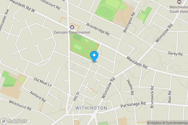 Map location for Rippingham Road, Withington, Manchester, M20