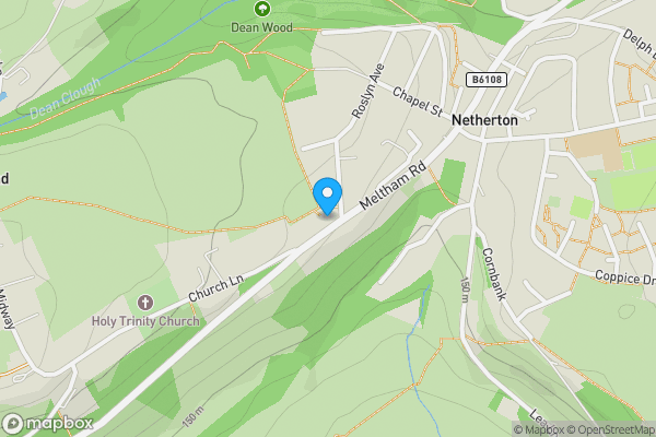 Map location for Land, Meltham Road, Netherton, Huddersfield, HD4 7EL
