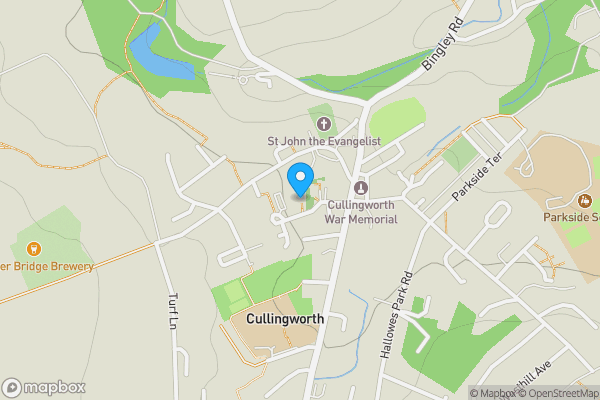 Map location for Former Cullingworth Village Hall, Station Road, Cullingworth, Bradford, West Yorkshire, BD13 5HH