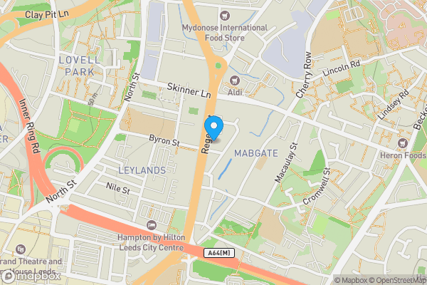 Map location for 47 Byron Street, West Yorkshire, LS2 7NA
