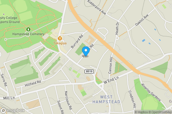 Map location for Flat 5, 13 Parsifal Road, West Hampstead, NW6 1UG