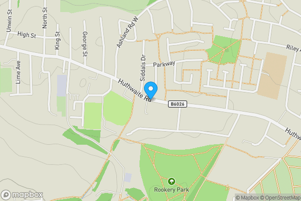 Map location for Huthwaite Road, Sutton-in-Ashfield, Nottinghamshire, NG17 2HB