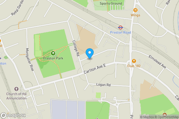 Map location for 16 Glendale Gardens, Wembley, Middlesex, HA9 8PS